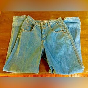 Vintage ZENA high rise Jeans cinched 30” waist roomy hips fits size 8-10 balloon